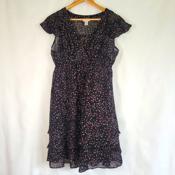 Motherhood Maternity Black Floral Mini Dress M - Picture 1 of 7